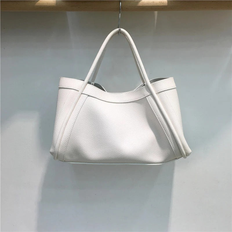 Faux Leather Slouchy Handle Bag for Women