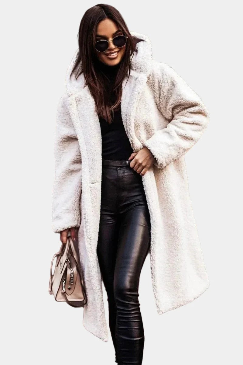 Long Hooded Teddy Winter Coat for Women