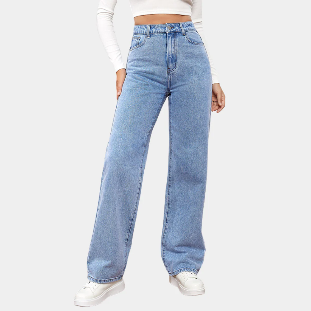 High Waisted Straight Leg Jeans for Women