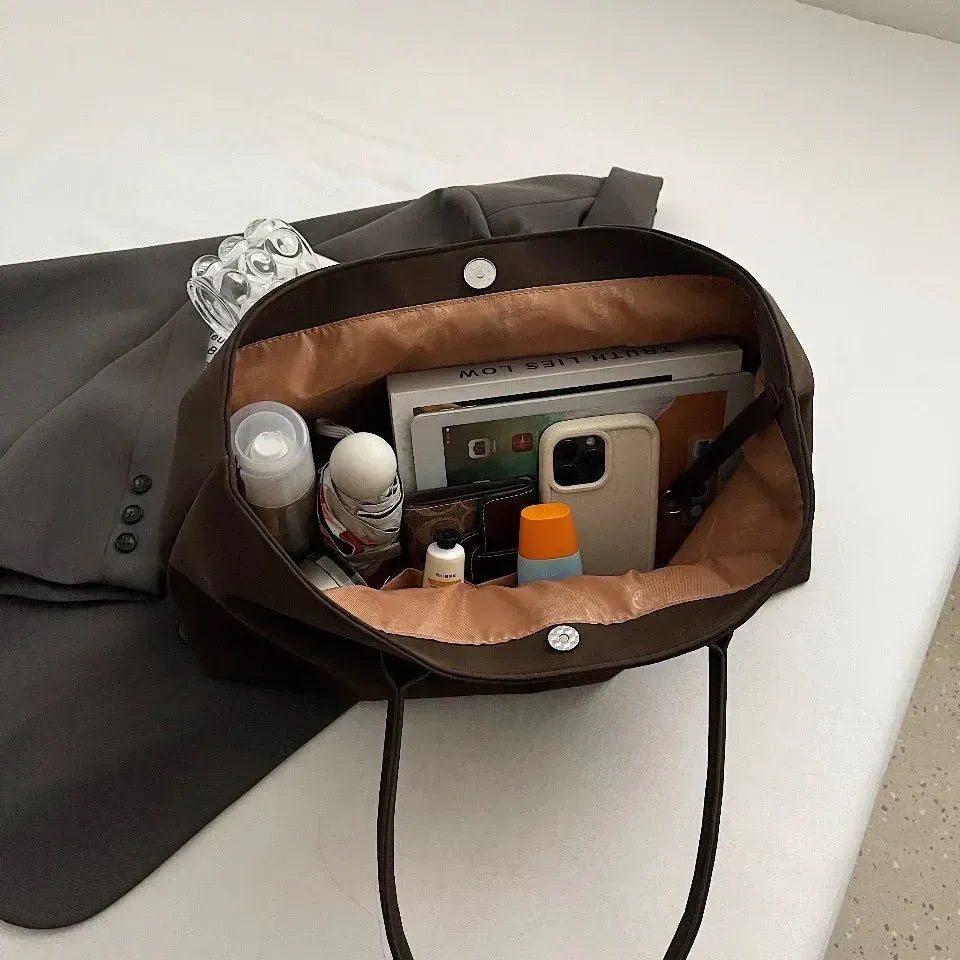 Suede Two Handle Tote Bag for Women