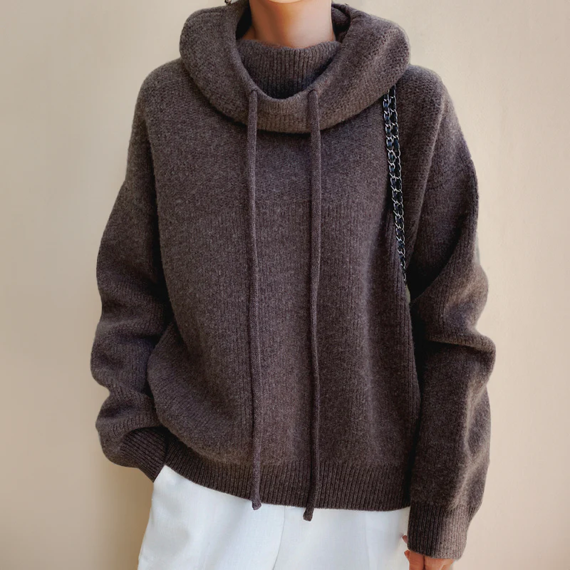 Knit Hooded Sweater for Women