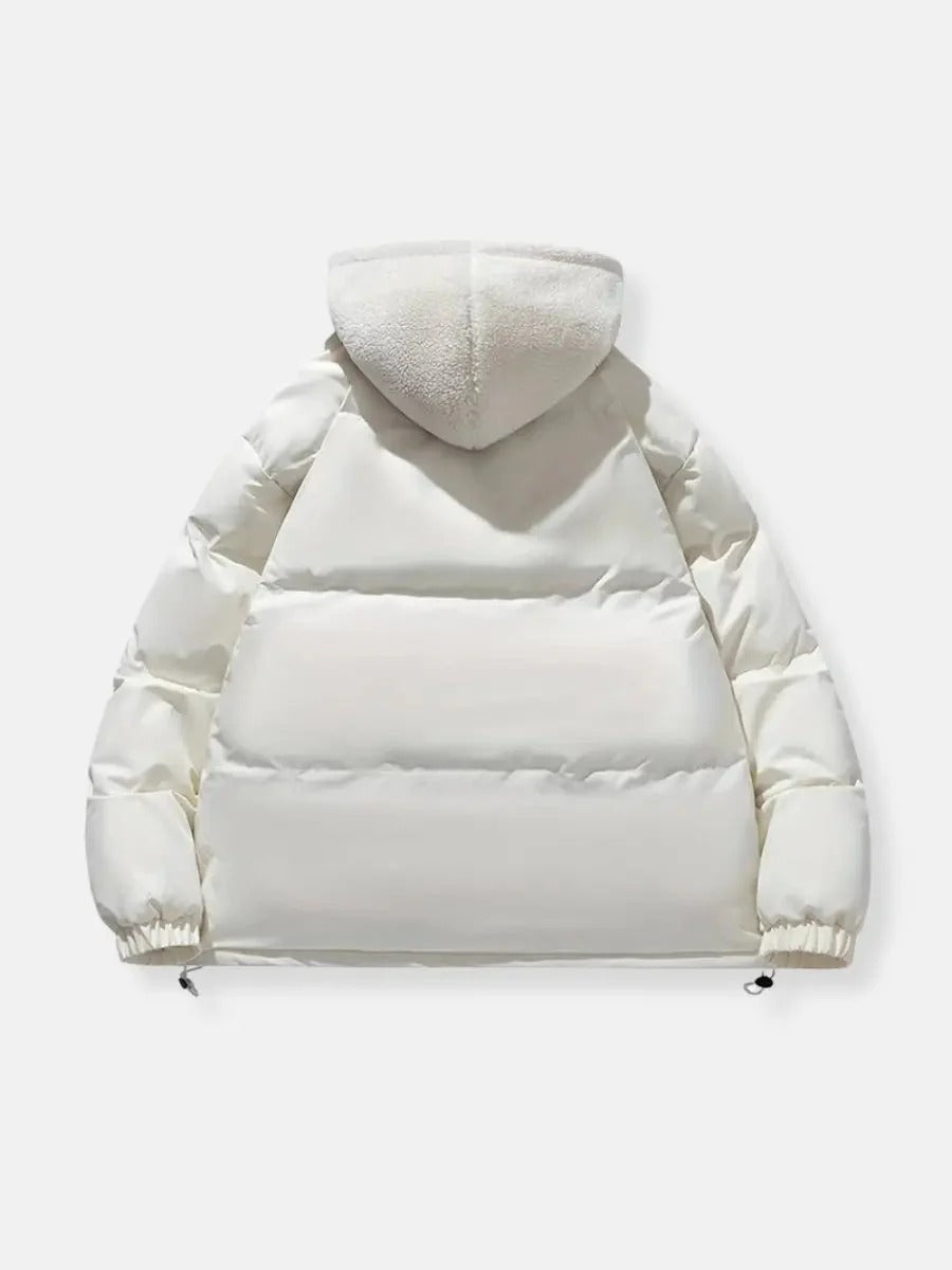 Hooded Sherpa Lined Puffer Jacket for Women