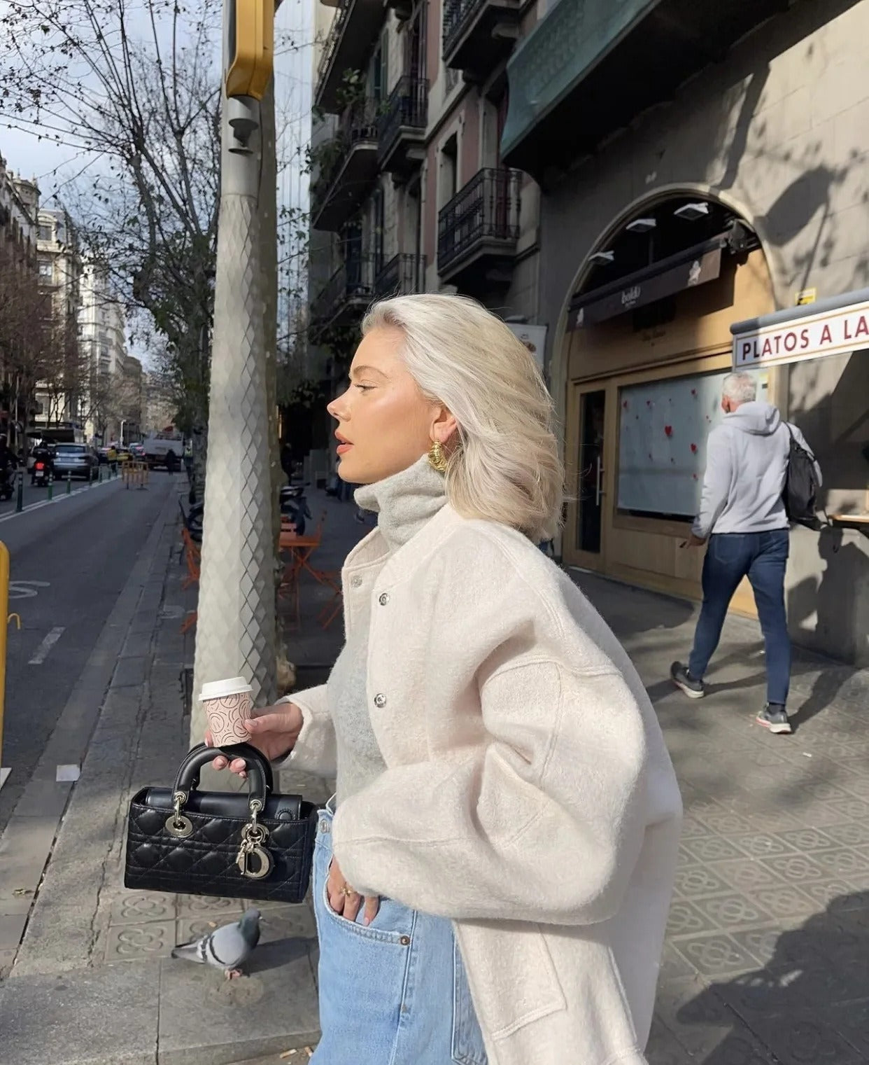 Oversized High Neck Bomber Jacket for Women