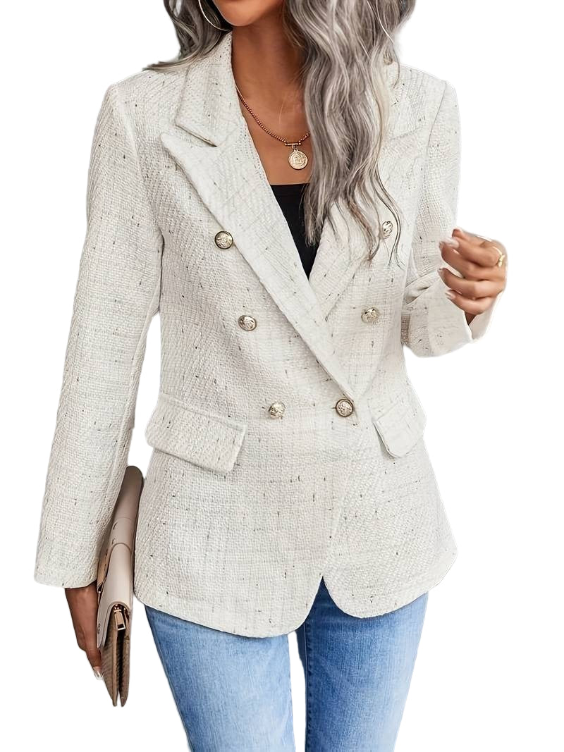Double-Breasted Tweed Blazer for Women