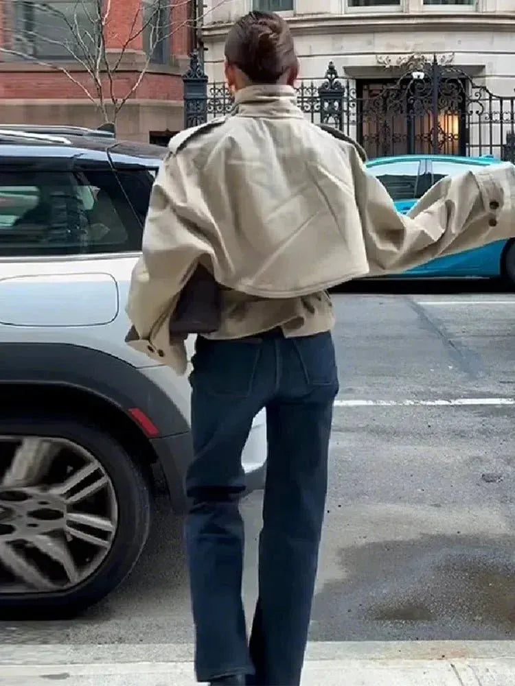 Cropped Trench Jacket for Women