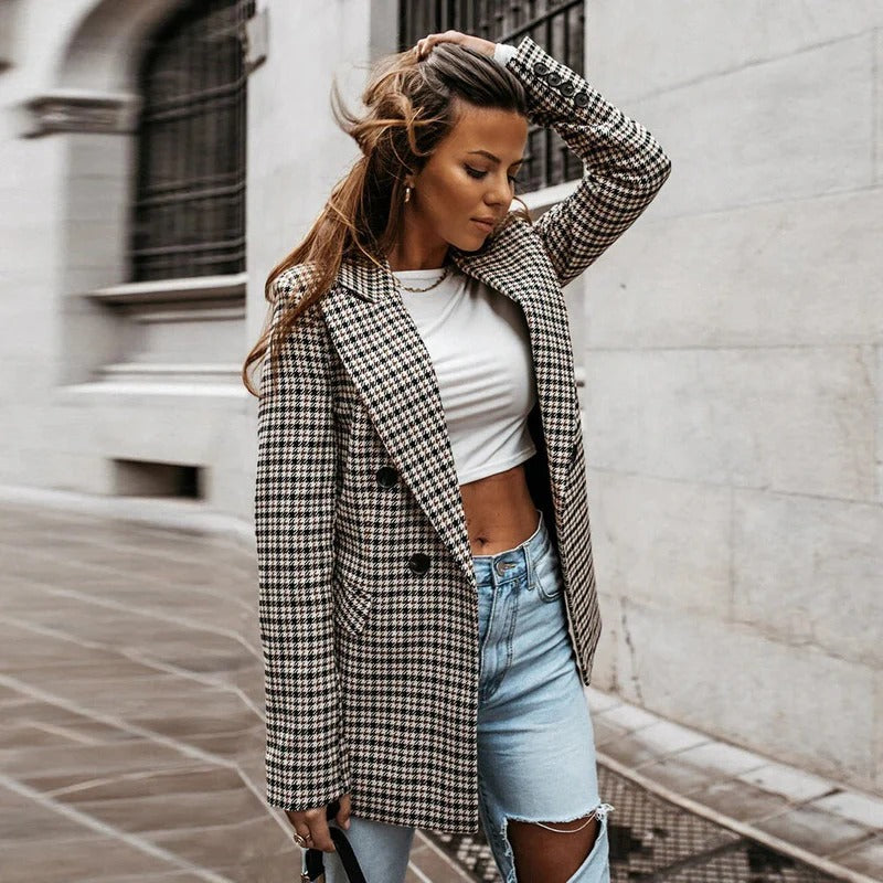 Checked Blazer for Women