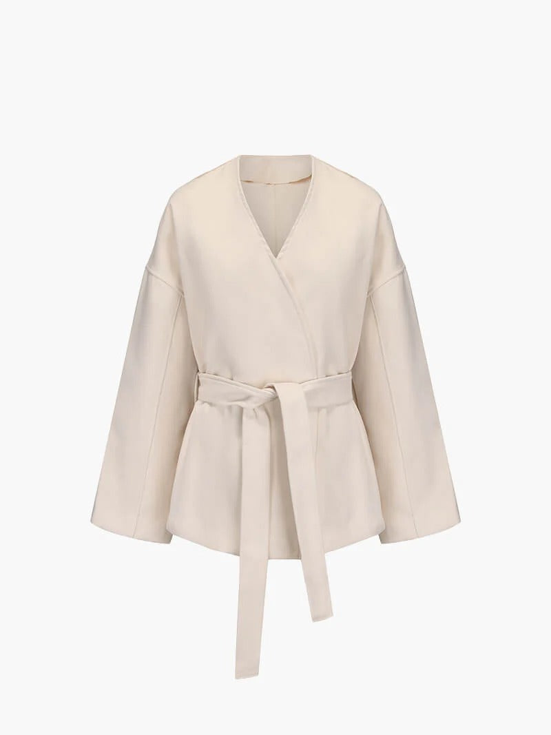Elegant Belted Wrap Coat for Women