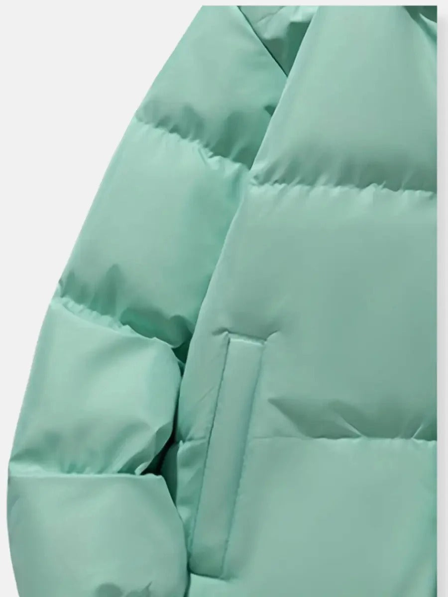 Hooded Sherpa Lined Puffer Jacket for Women