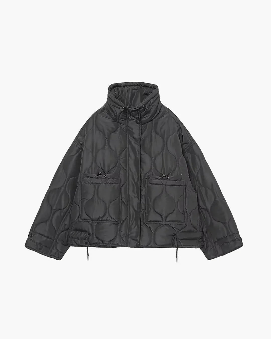 Quilted Jacket with Stand Collar for Women