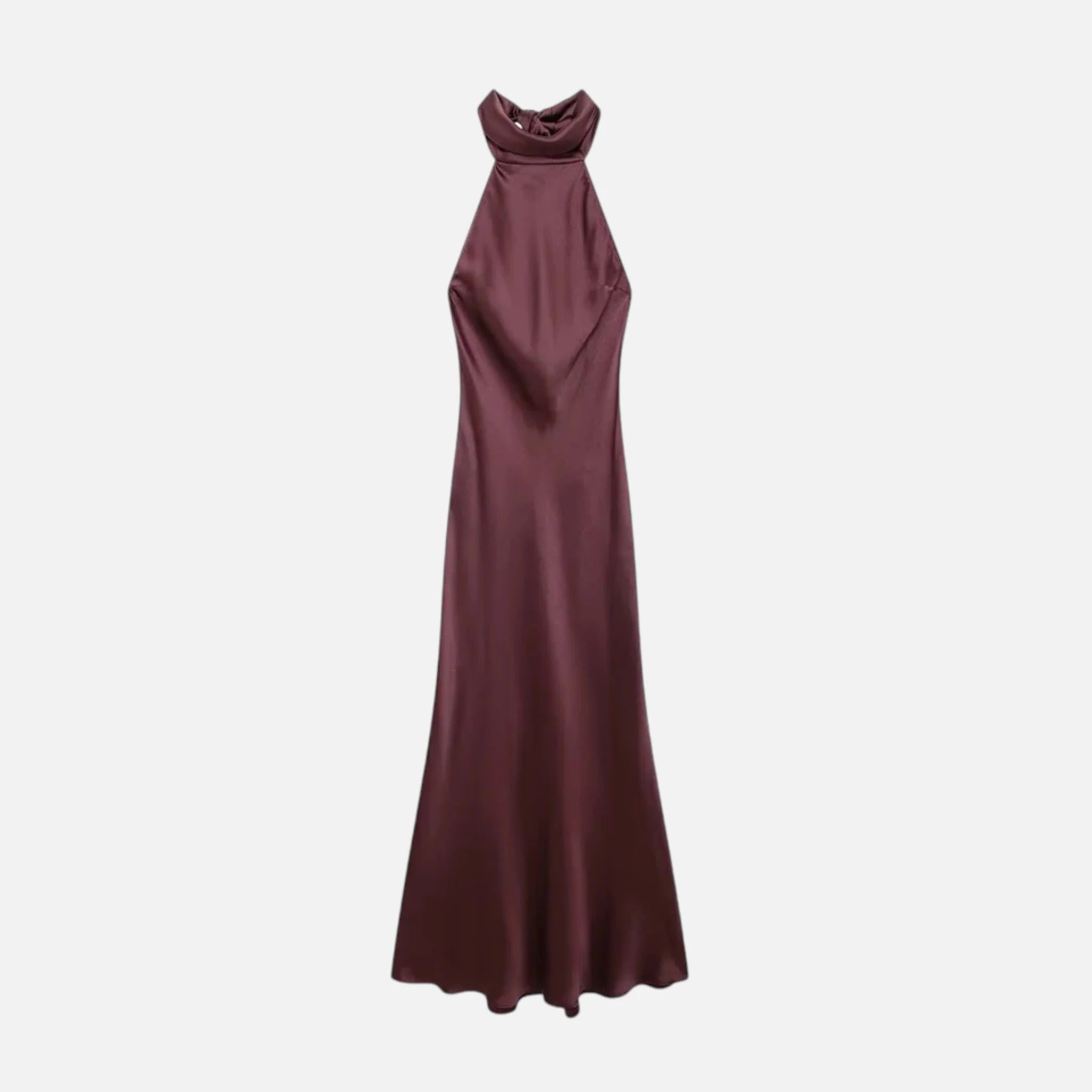 Satin Halter Neck Party Dress for Women