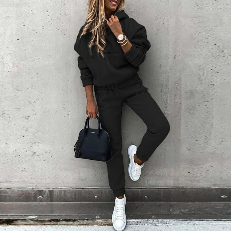 Hooded Sweatshirt and Joggers Set for Women