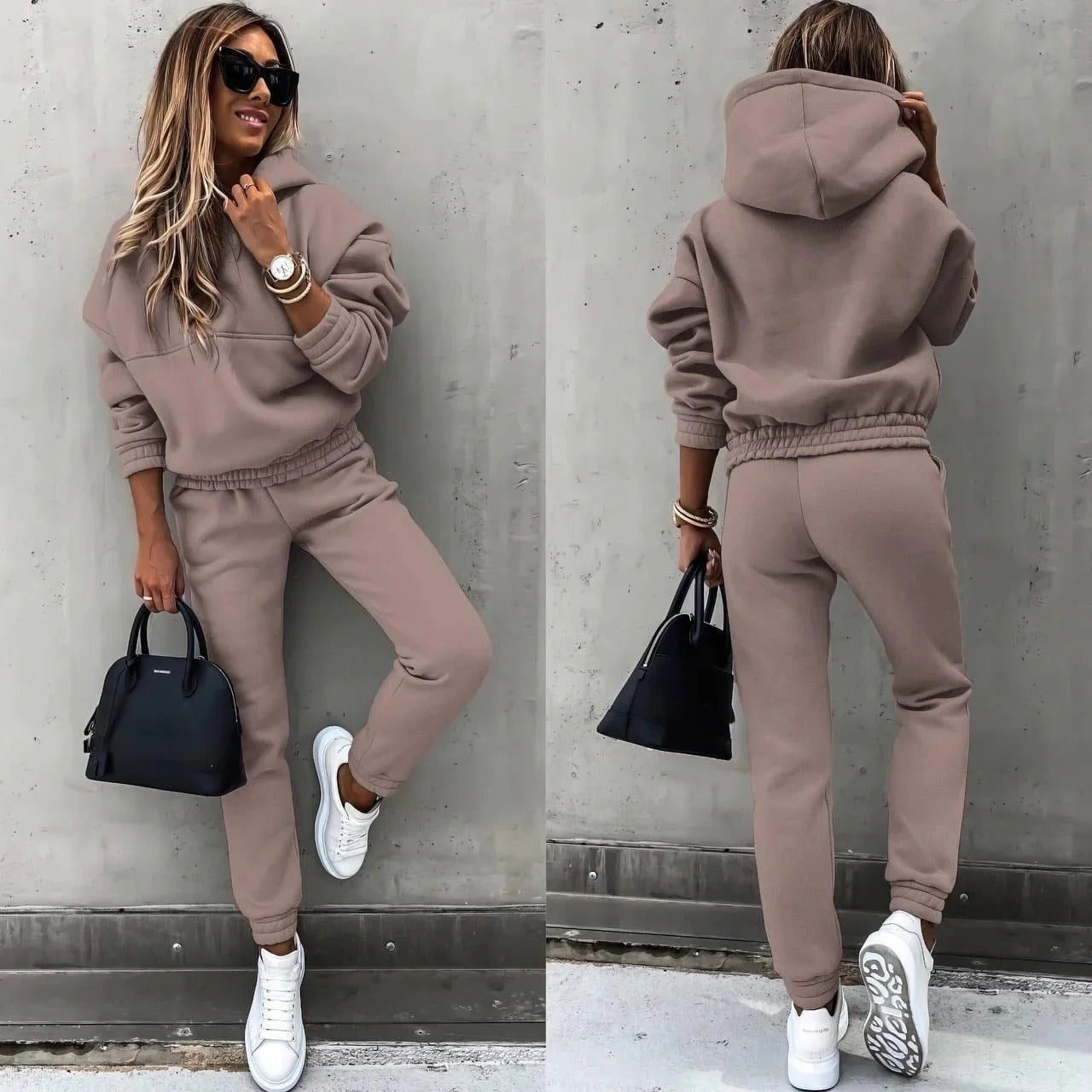 Hooded Sweatshirt and Joggers Set for Women