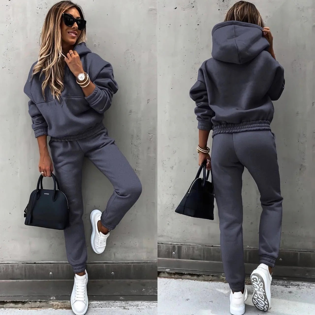Hooded Sweatshirt and Joggers Set for Women