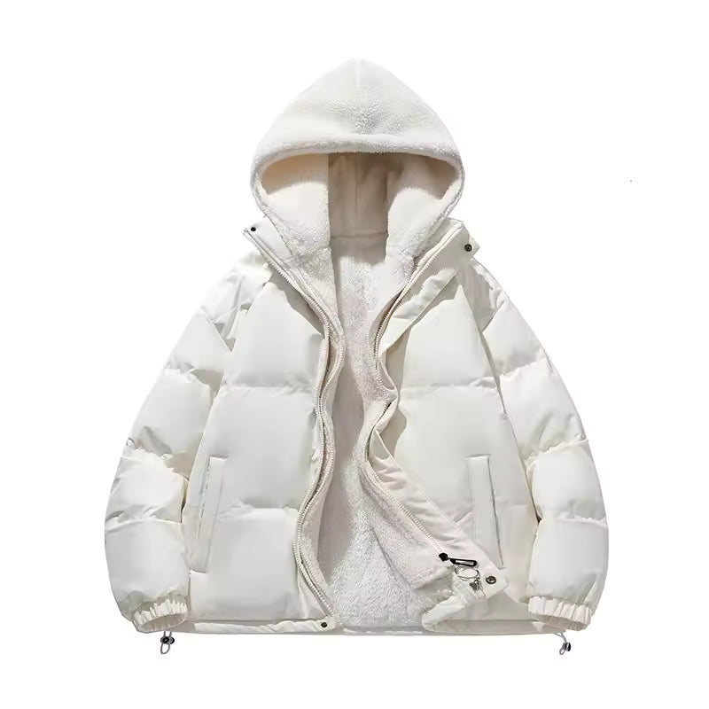 Hooded Sherpa Lined Puffer Jacket for Women