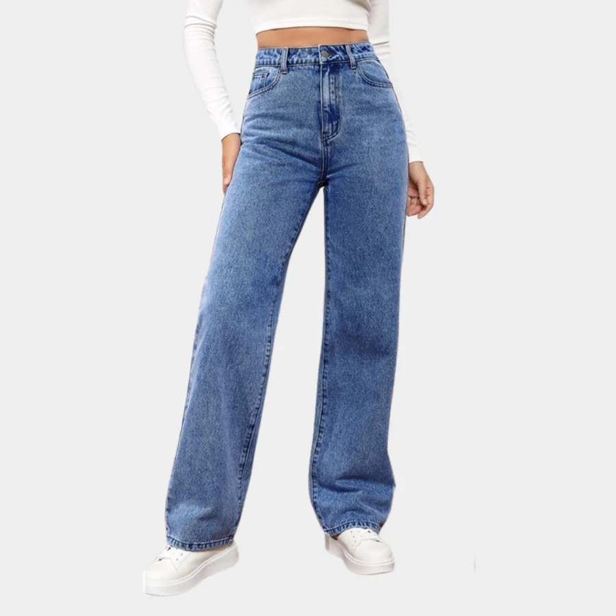 High Waisted Straight Leg Jeans for Women