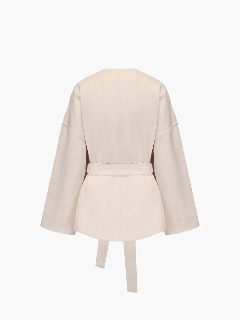 Elegant Belted Wrap Coat for Women