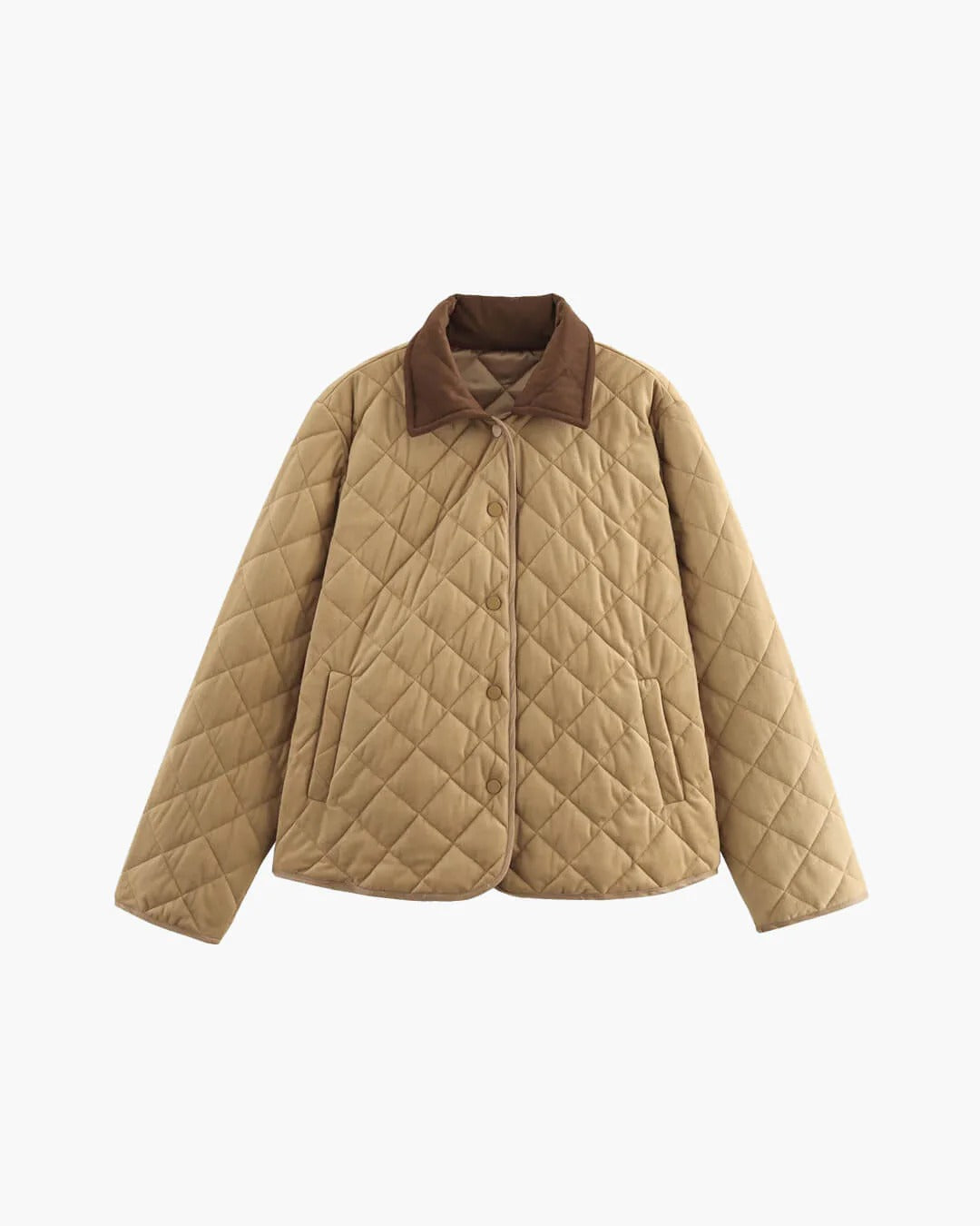 Quilted Jacket with Collar for Women