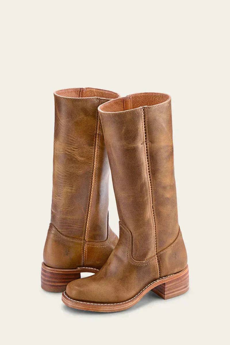 Knee-High Block Heel Western Boots for Women