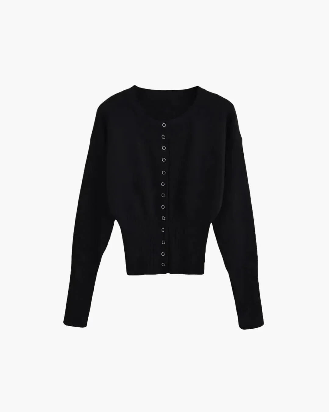 Elegant Crop Ribbed Cardigan for Women