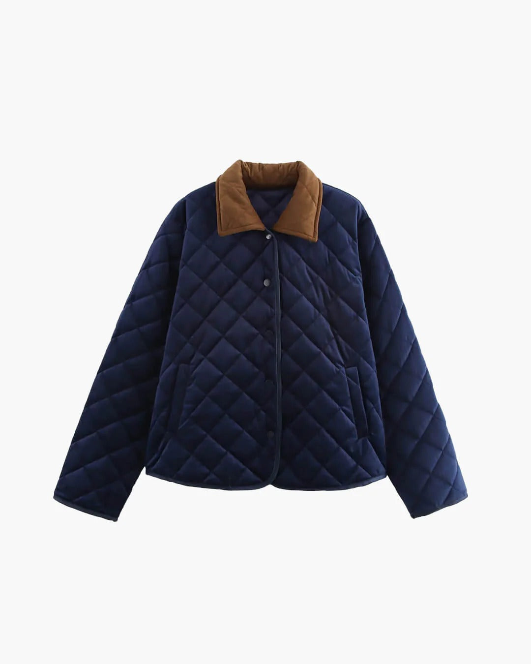 Quilted Jacket with Collar for Women