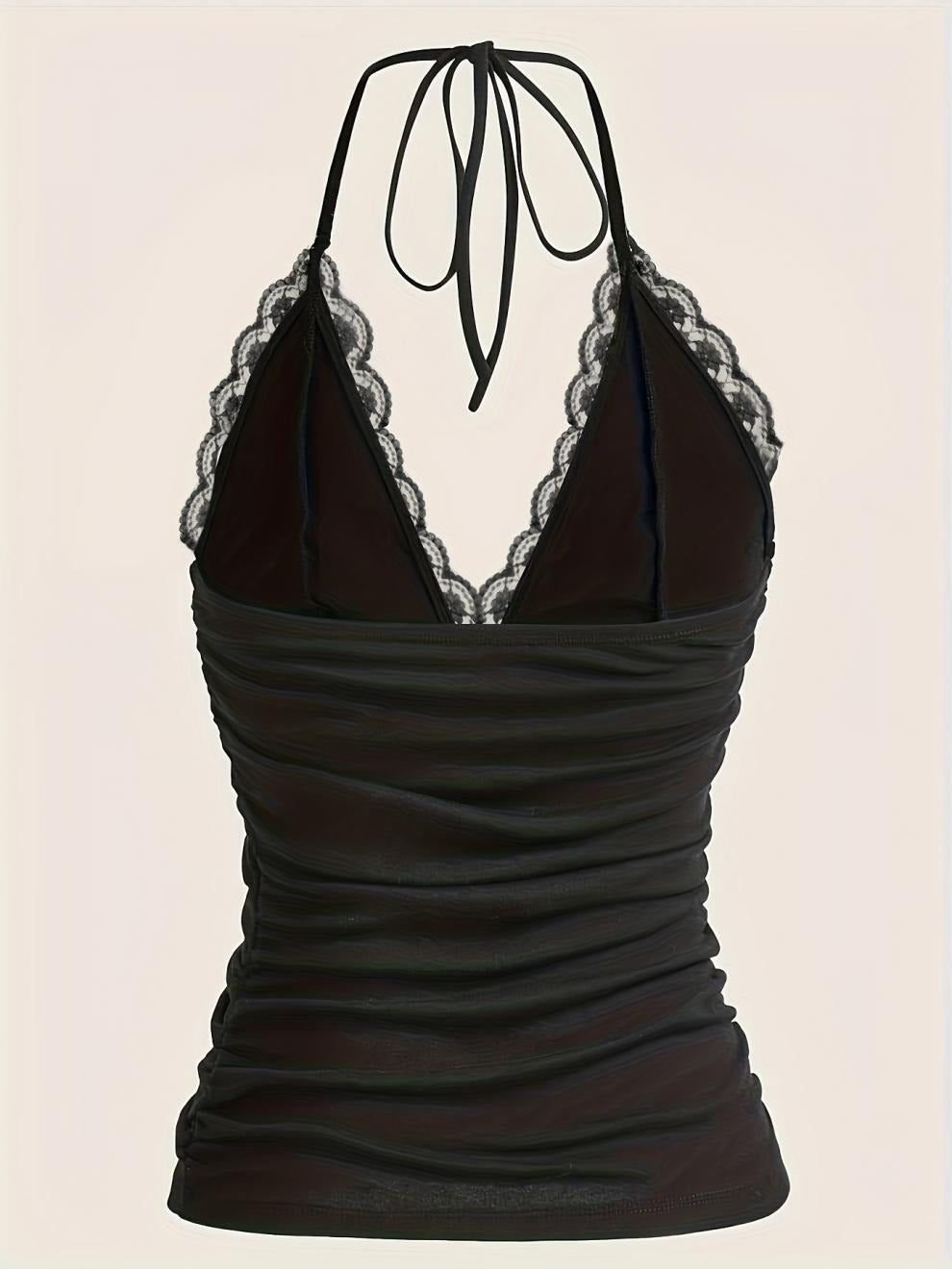 Lace Halter Neck Top for Women