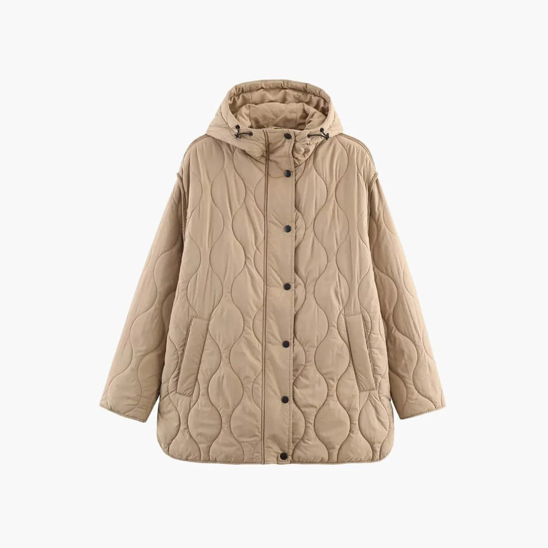 Oversized Hooded Quilted Jacket for Women