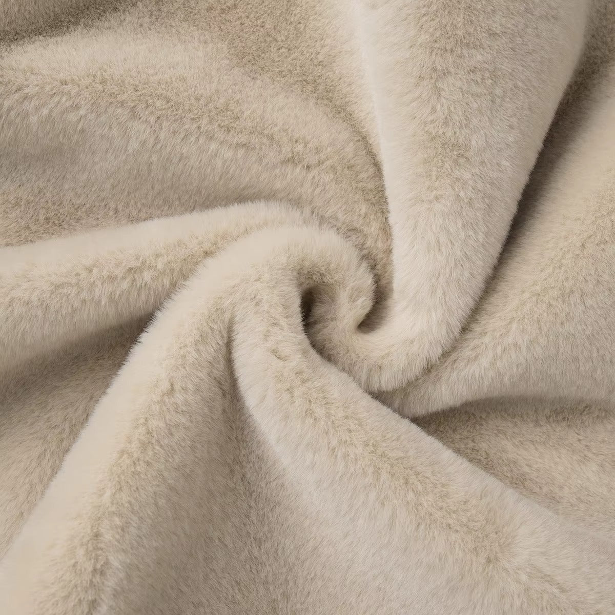 Faux Fur High Neck Zip Up Jacket for Women