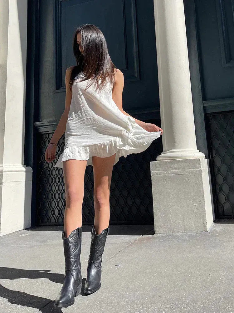 Embroidered Mid Calf Western Boots for Women