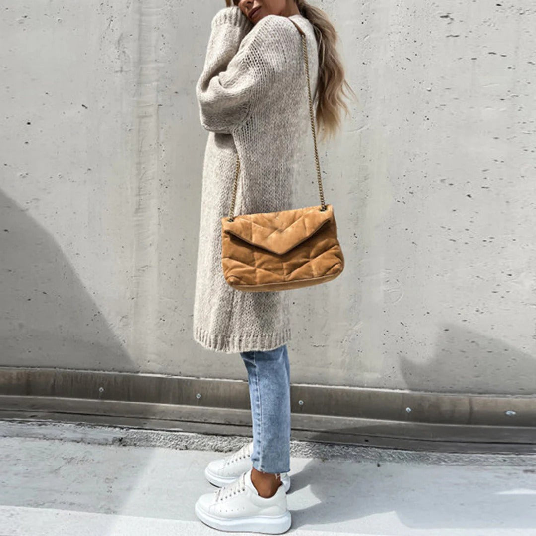 Longline Oversized Chunky Knit Cardigan for Women