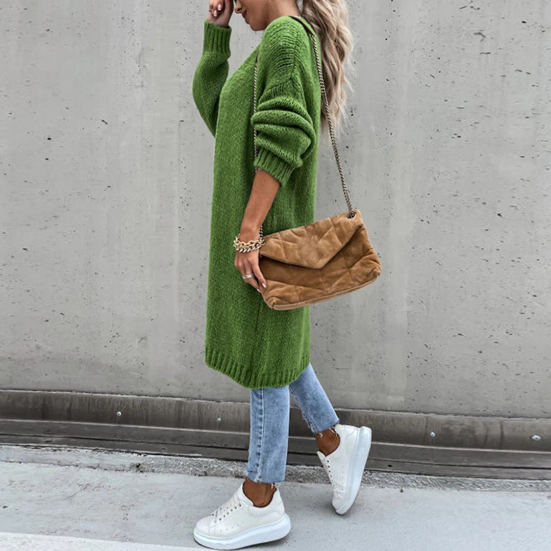 Longline Oversized Chunky Knit Cardigan for Women