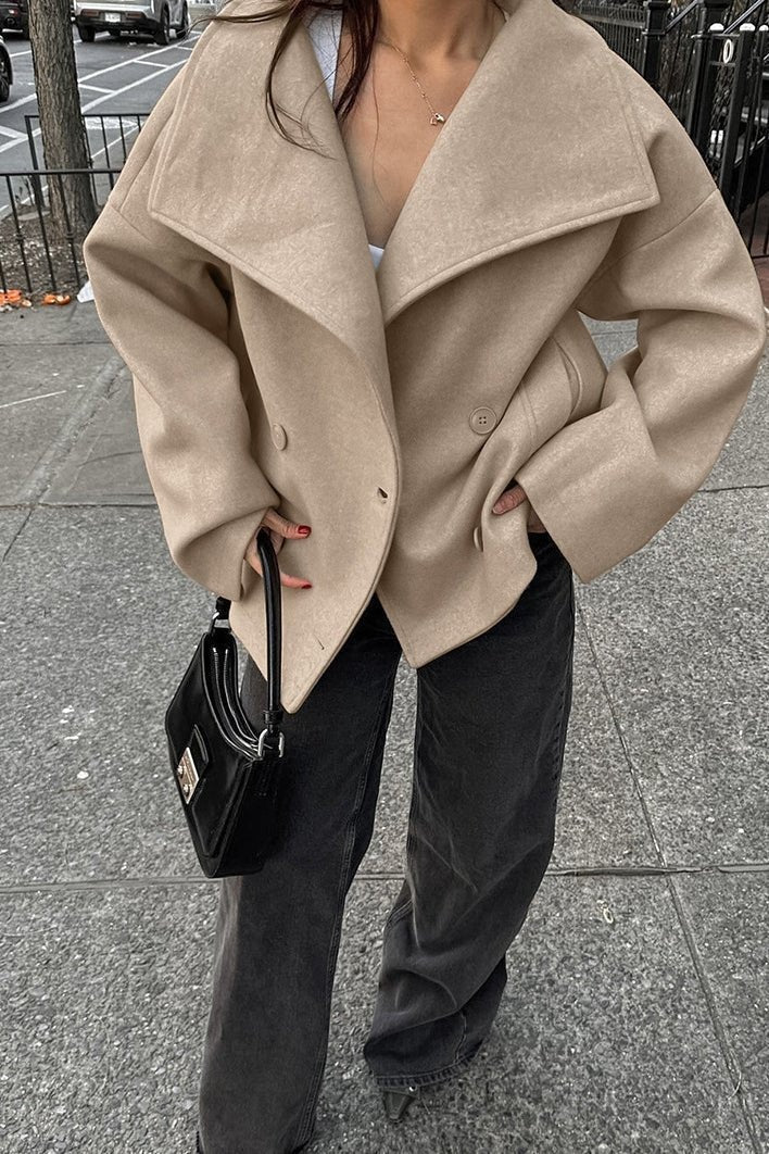 Oversized Wool Blend Jacket for Women