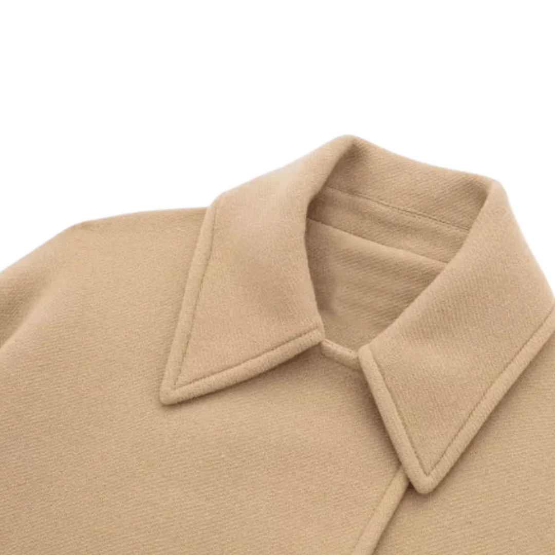 Oversized Dropped Collared Button-Up Jacket for Women