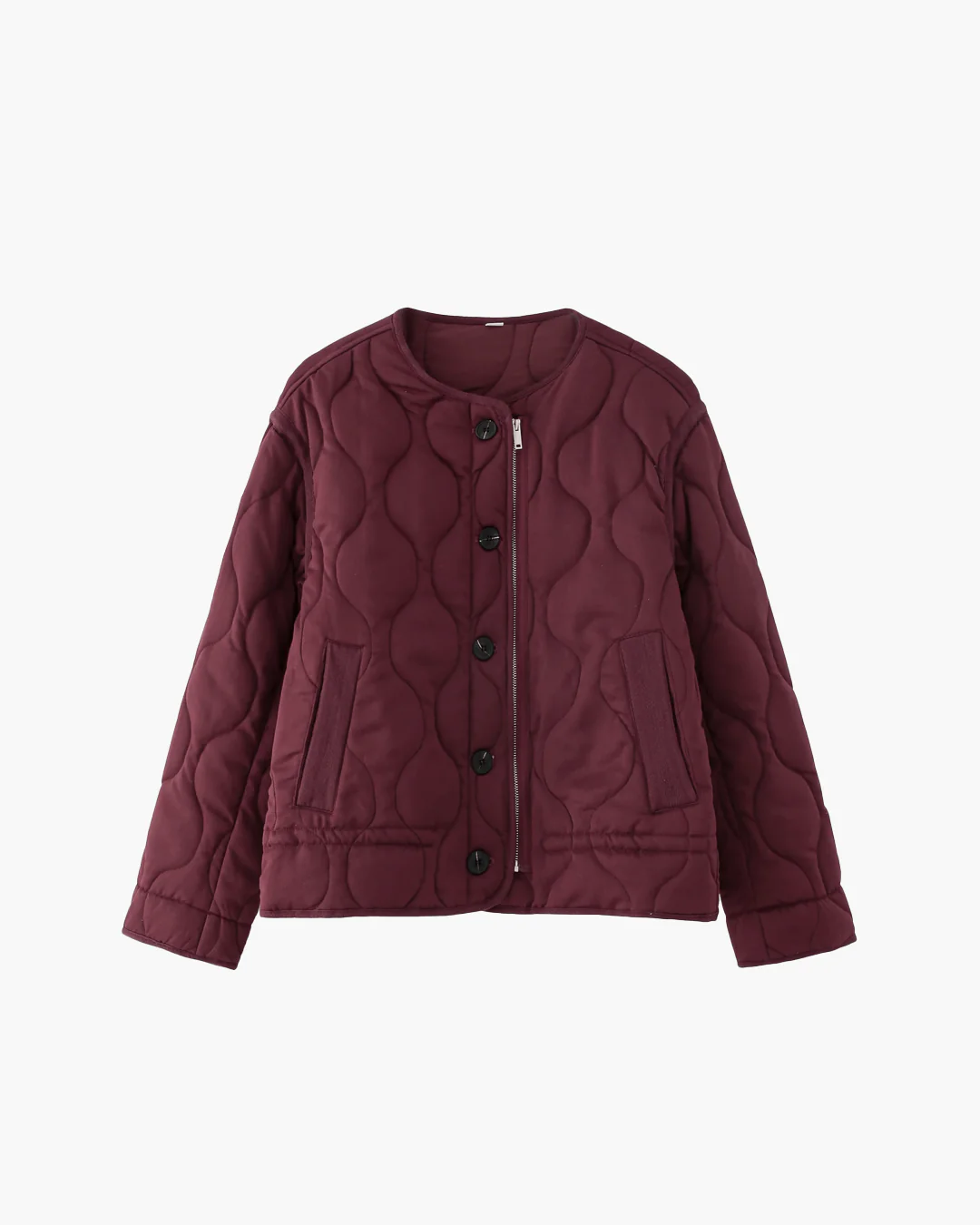 Padded Quilted Jacket with Pockets for Women
