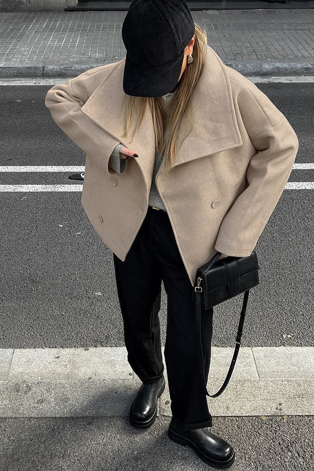 Oversized Wool Blend Jacket for Women