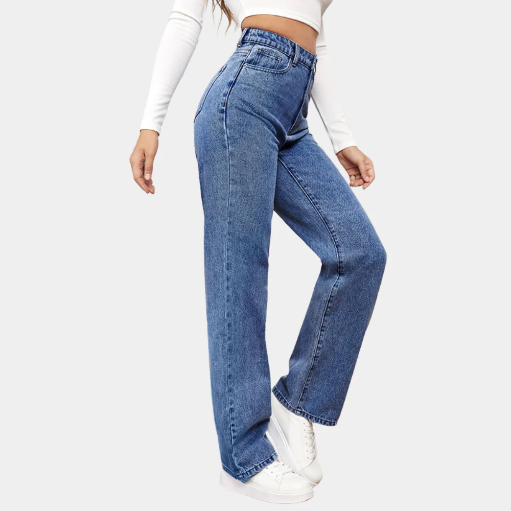 High Waisted Straight Leg Jeans for Women