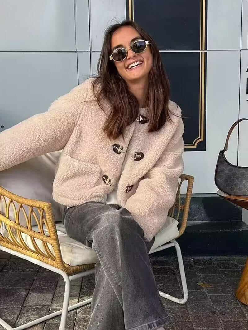 Cropped Sherpa Jacket for Women