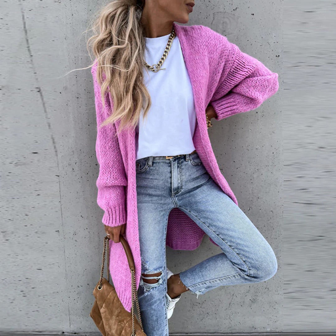 Longline Oversized Chunky Knit Cardigan for Women