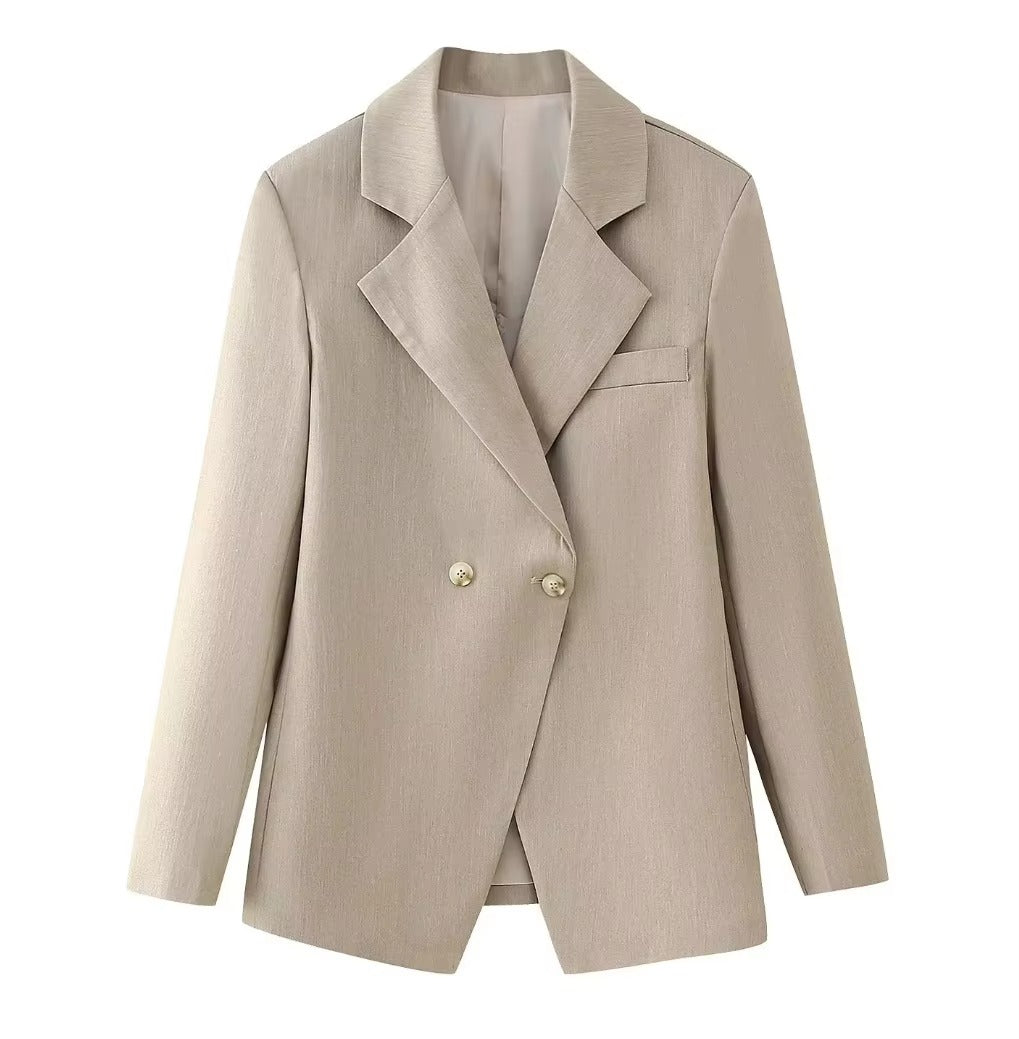 Double Breasted Asymmetric Blazer for Women
