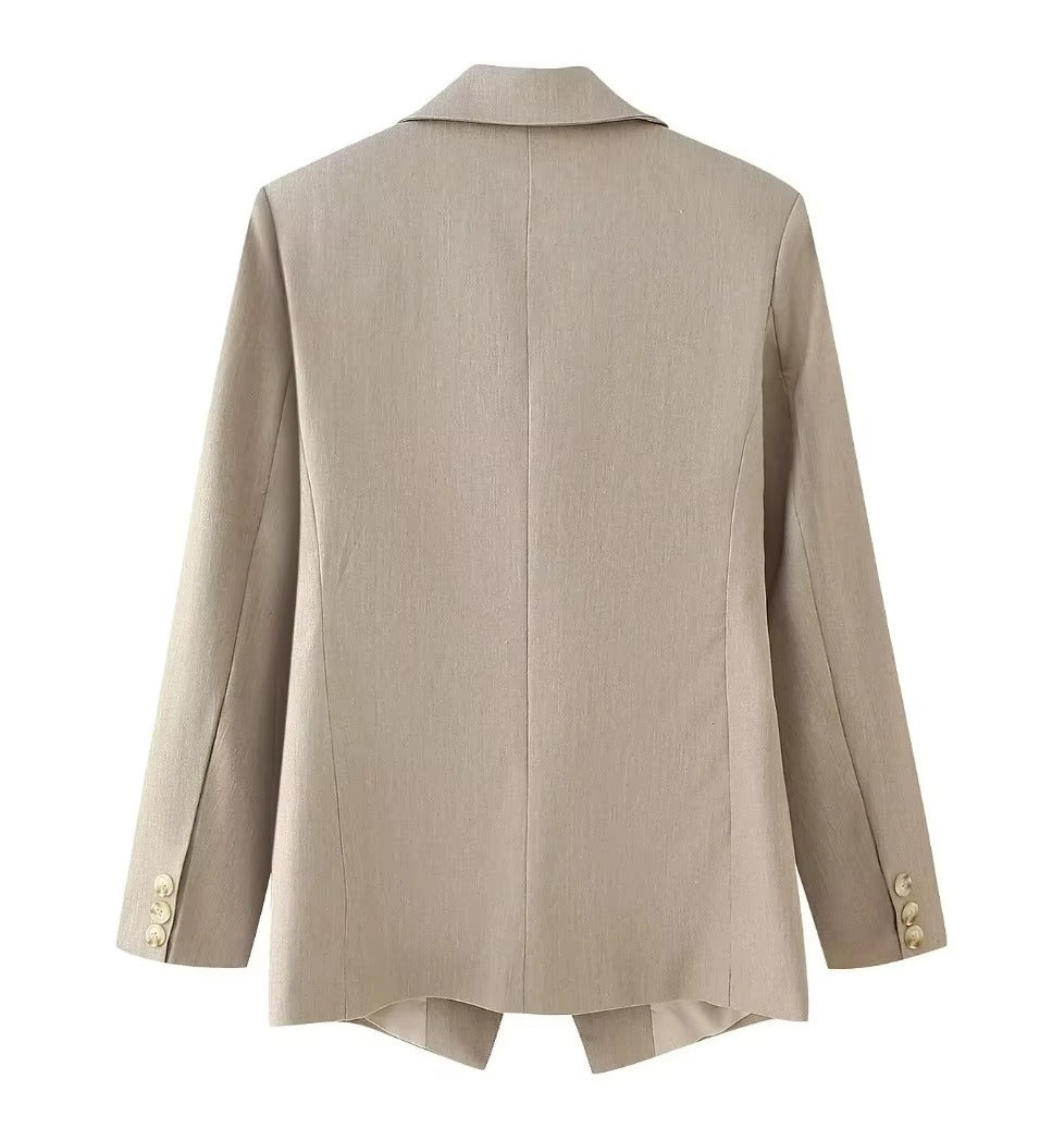 Double Breasted Asymmetric Blazer for Women