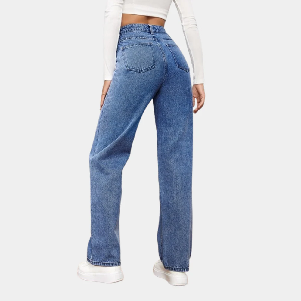High Waisted Straight Leg Jeans for Women