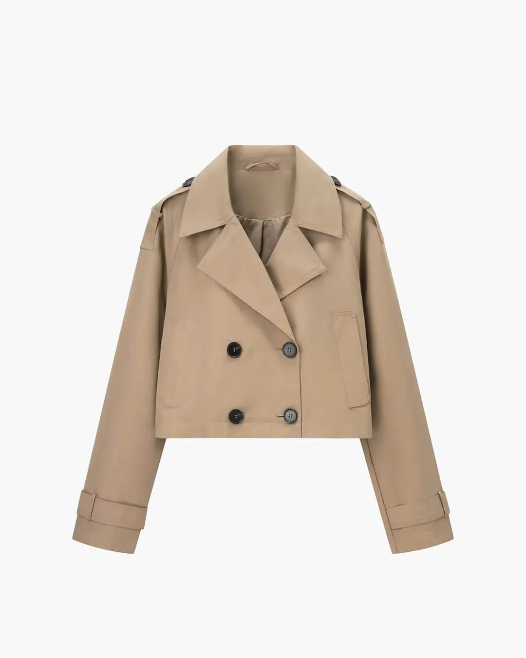 Short Double Breasted Trench Coat for Women