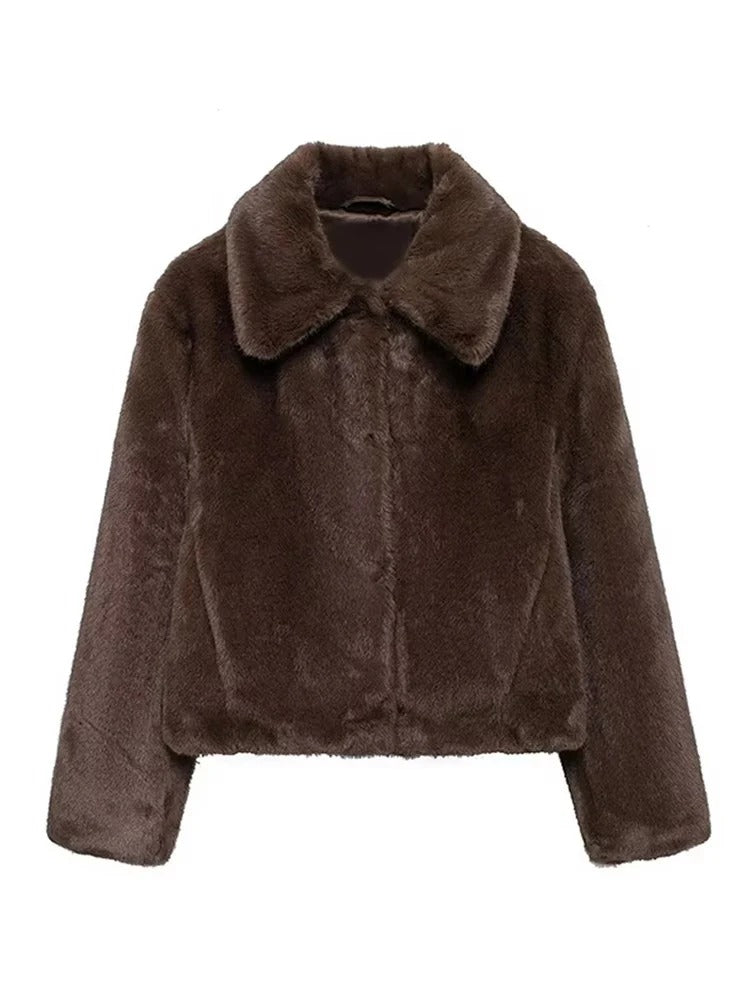 Short Faux Fur Jacket for Women