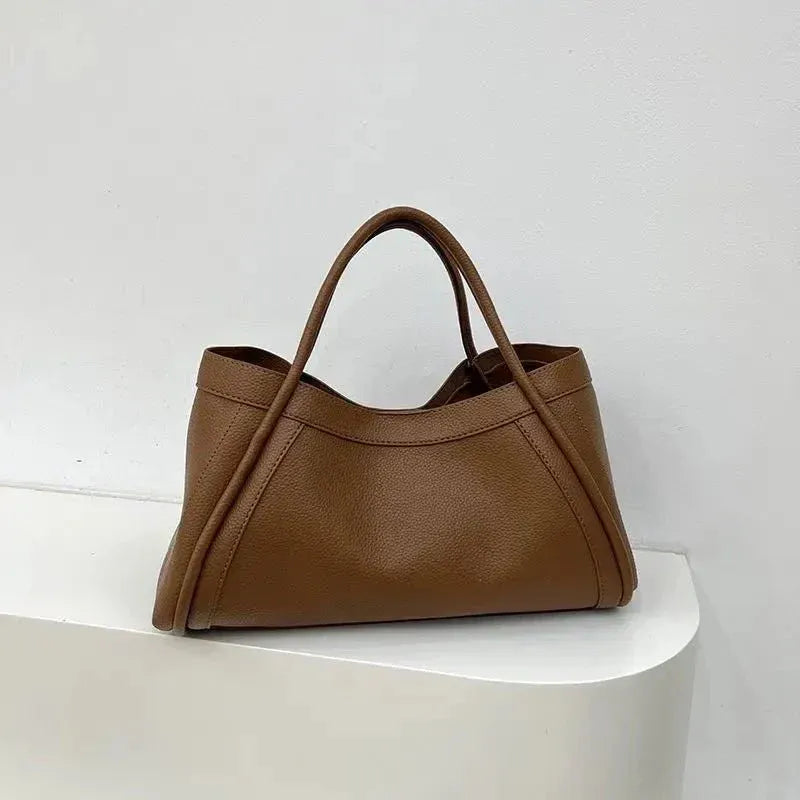 Faux Leather Slouchy Handle Bag for Women