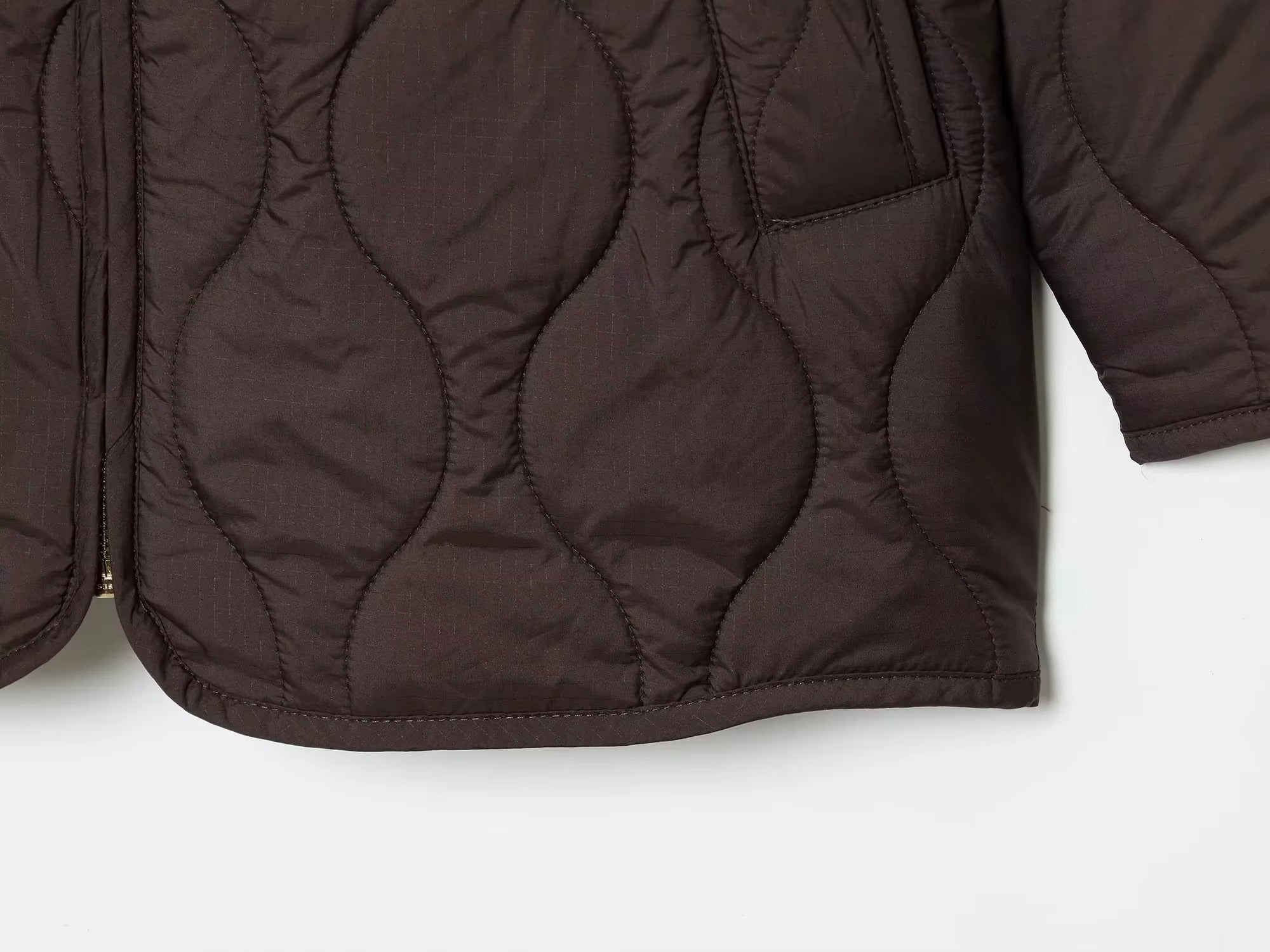 Quilted Hooded Coat with Drawstring Waist for Women