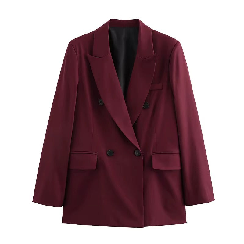 Double Breasted Longline Blazer for Women