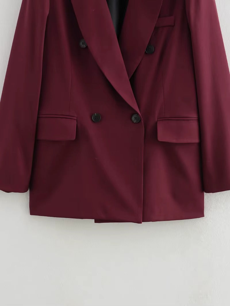 Double Breasted Longline Blazer for Women