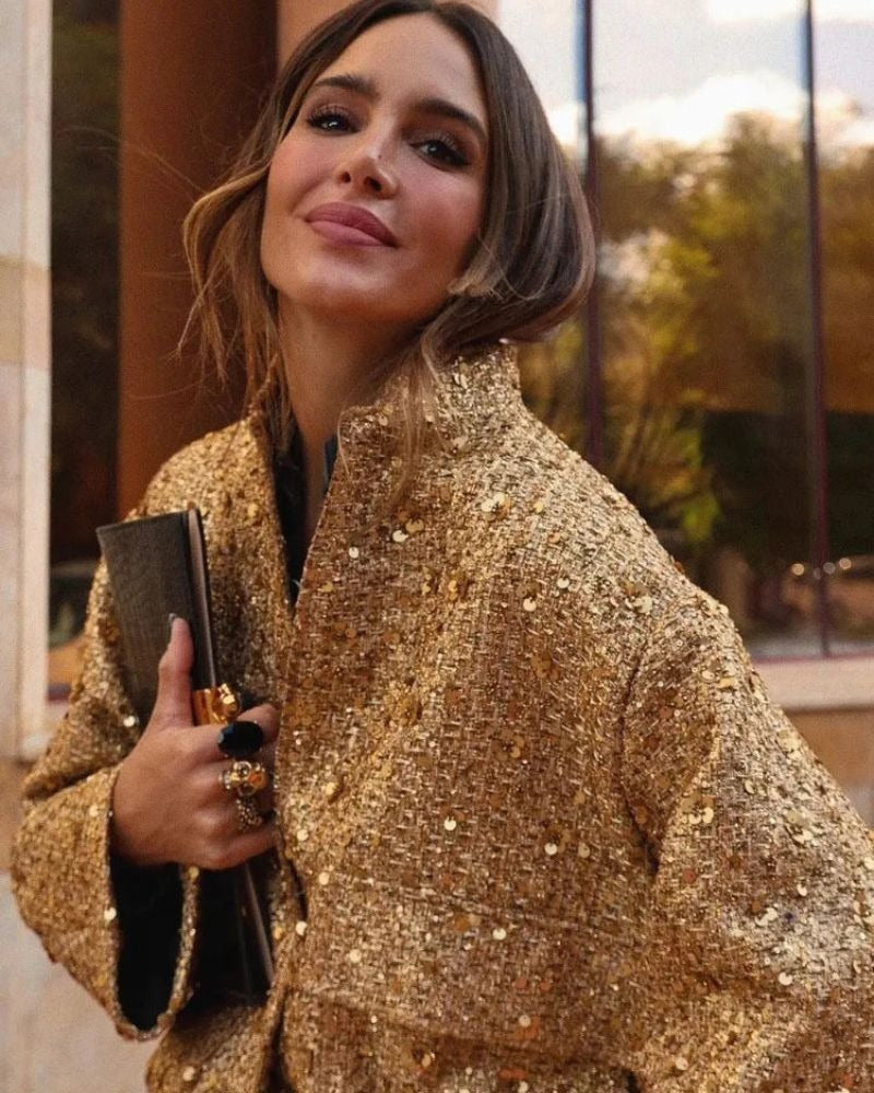 Glitter Tweed Jacket for Women