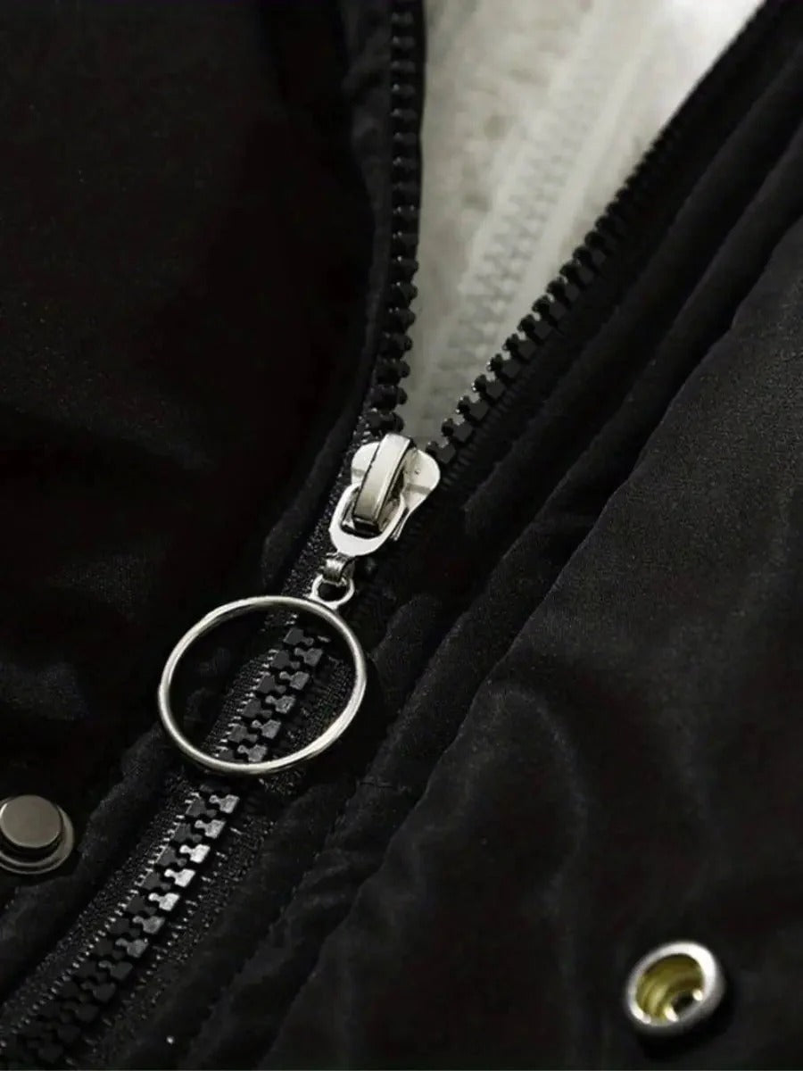 Hooded Sherpa Lined Puffer Jacket for Women