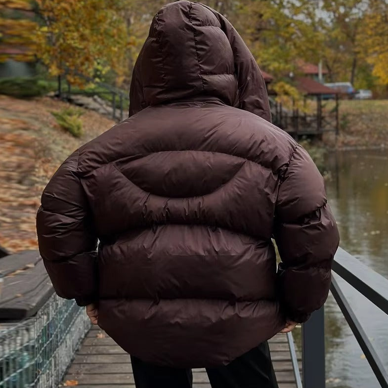 Oversized Puffer Jacket with Hood for Women