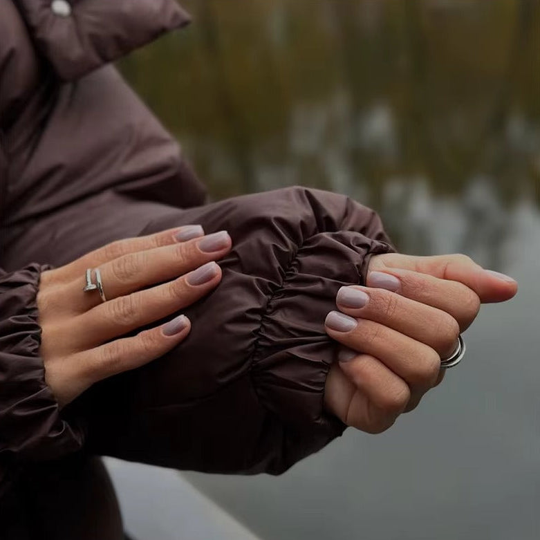 Oversized Puffer Jacket with Hood for Women